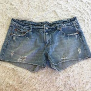 American Eagle | Destructed Denim Shorts- 12